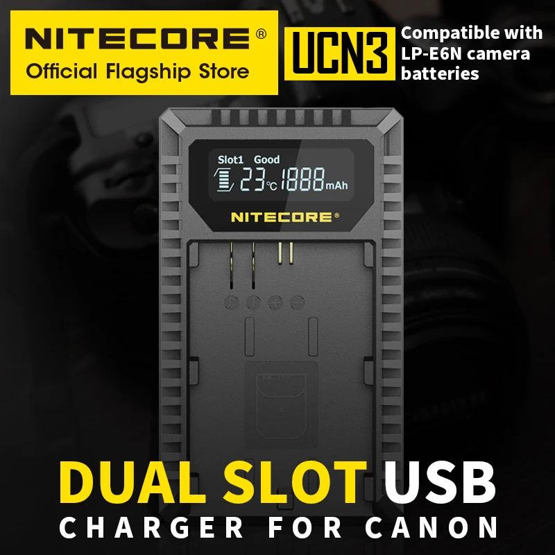 NITECORE UCN3 ī޶ ͸ , ĳ LP-E6N EOS 5DS 6D 7D 90D R5 R6 Ra 60D 70D   USB   , DC 5V 2A